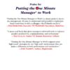 Putting the One Minute Manager to Work: How to Turn the 3 Secrets into Skills